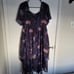 Dragonfly Floral Print Chiffon Handkerchief Hem Dress