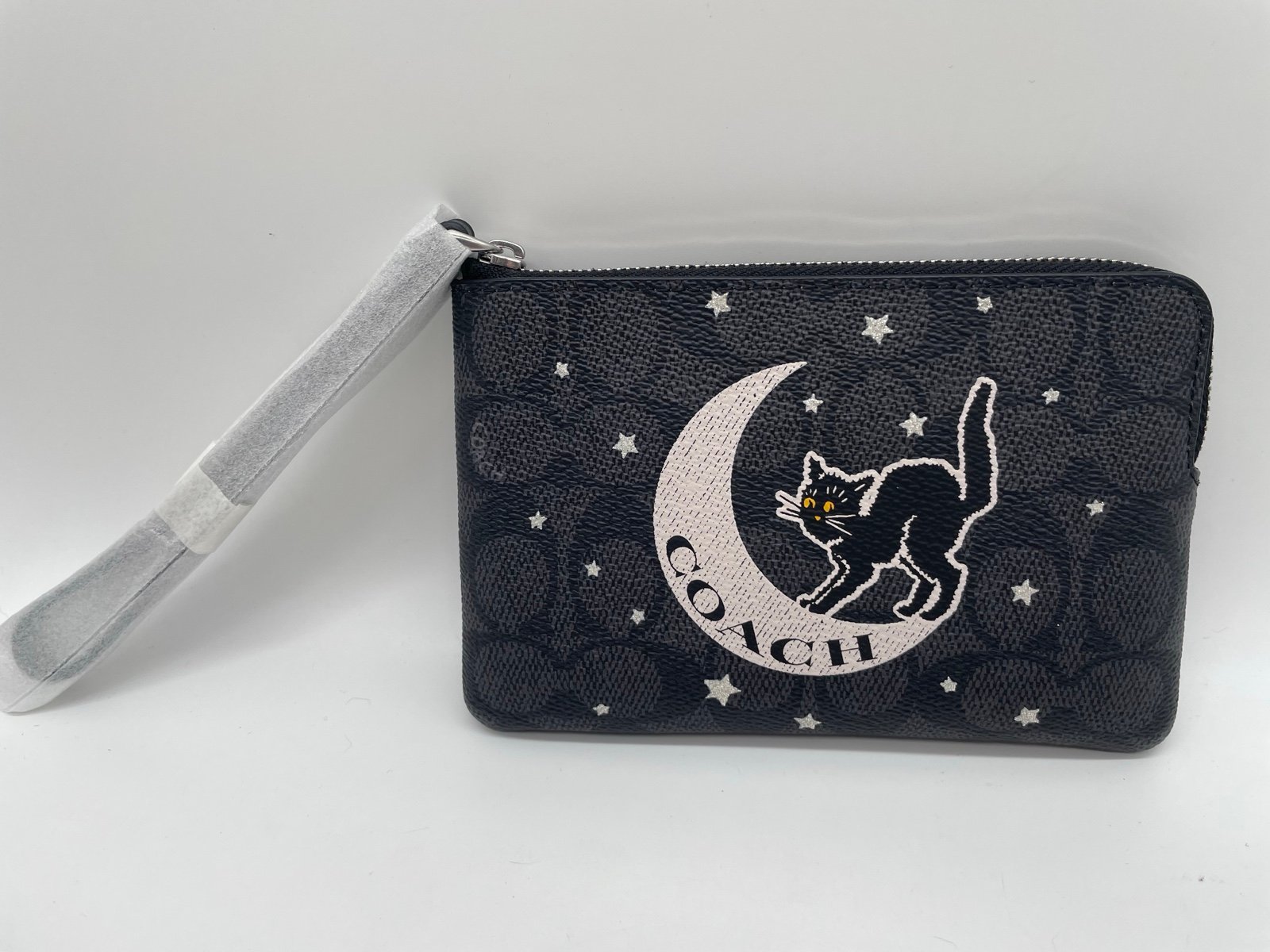 Coach Halloween Black Cat Wristlet CW869 NWT