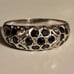 Vintage 925 Sterling Silver Sapphire Dome Ring SIZE 8.5