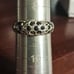 Vintage 925 Sterling Silver Sapphire Dome Ring SIZE 8.5