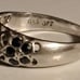 Vintage 925 Sterling Silver Sapphire Dome Ring SIZE 8.5