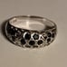 Vintage 925 Sterling Silver Sapphire Dome Ring SIZE 8.5