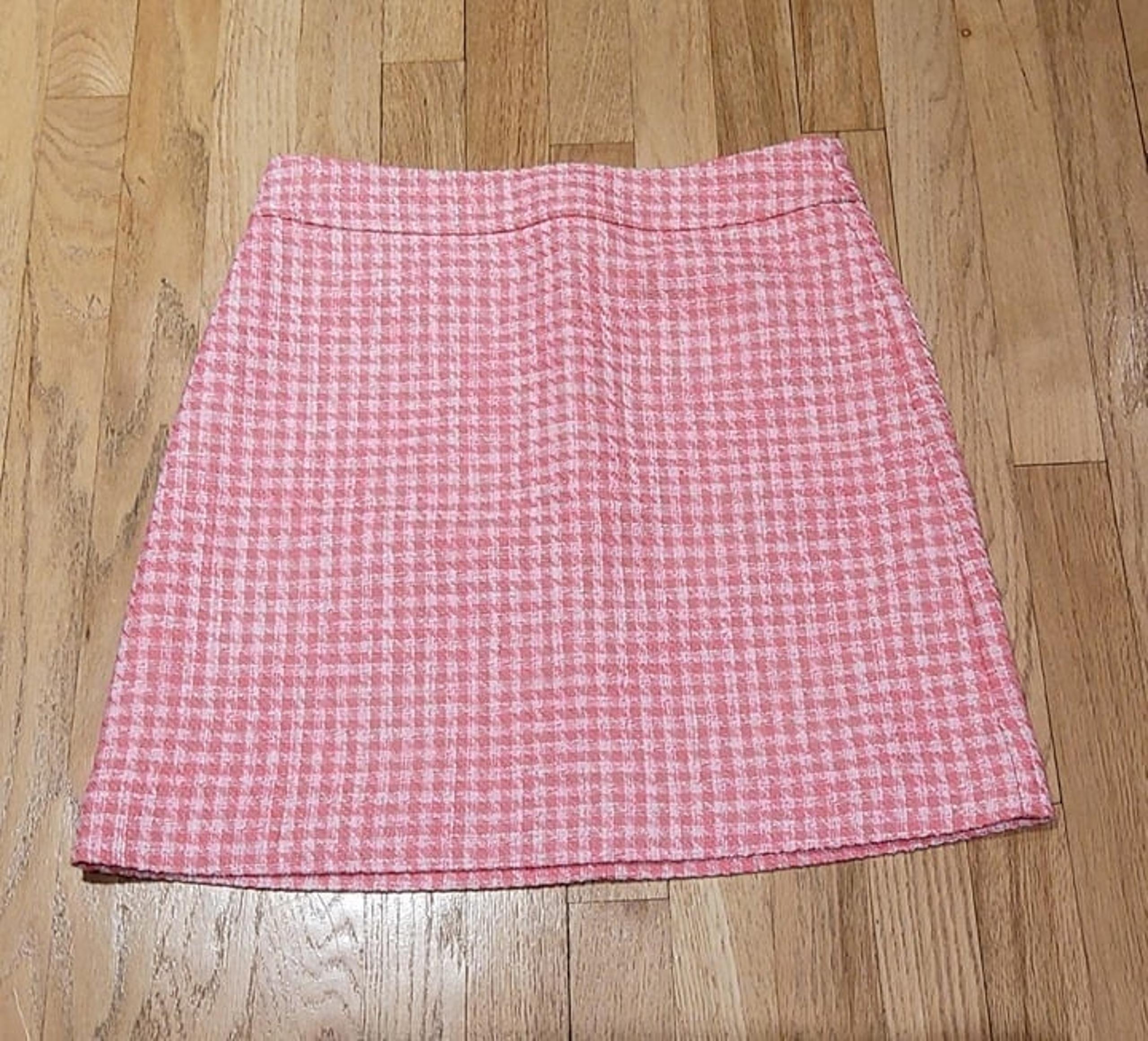 NWOT J. Crew tweed Pink Mini Skirt Size 6