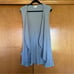 Prairie Cotton Waffle Knit Sleeveless Cardigan Vest Tunic Size Medium