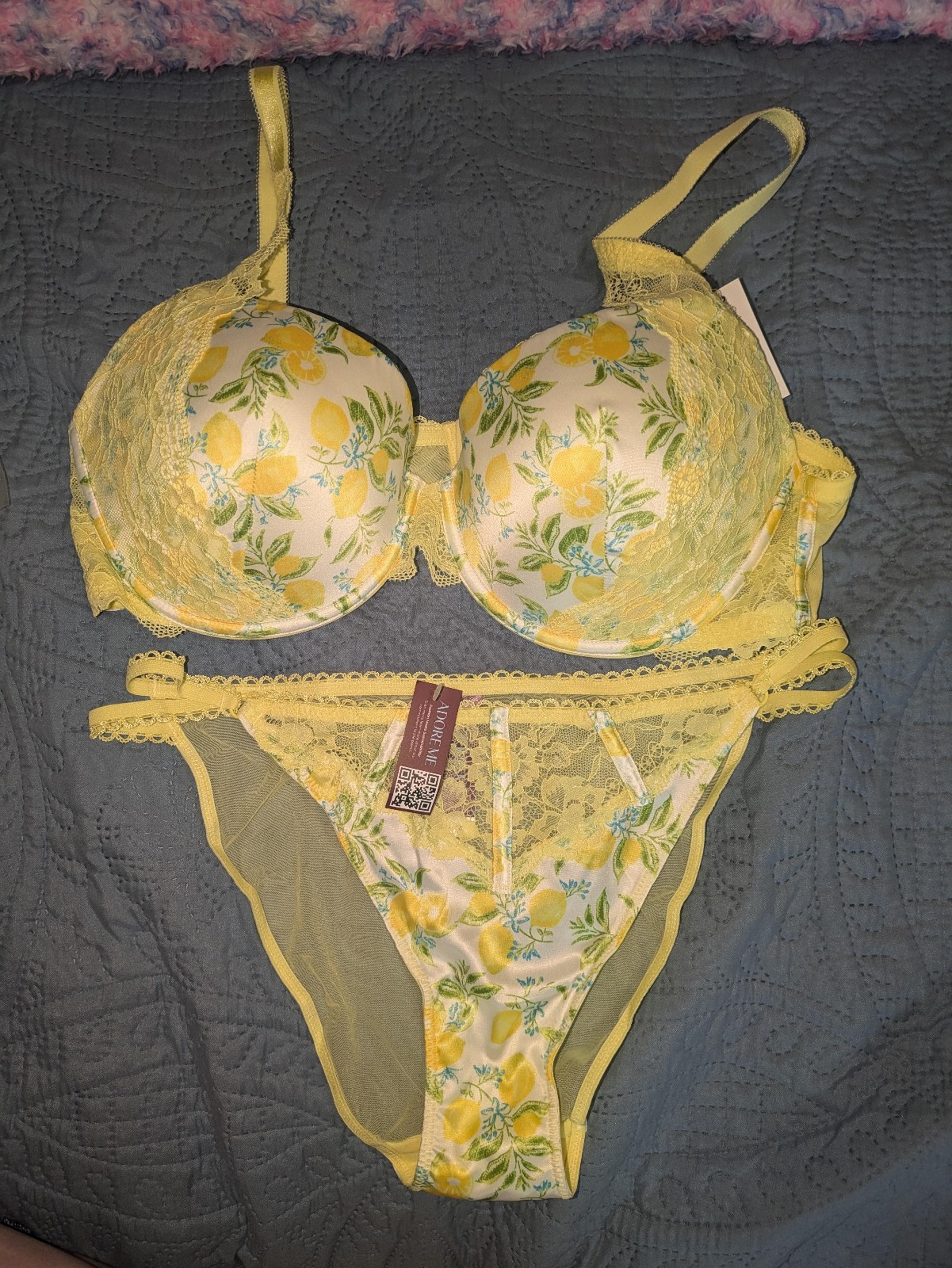 New Adore Me Rochelle Push Up Bra and Bikini Panty Set