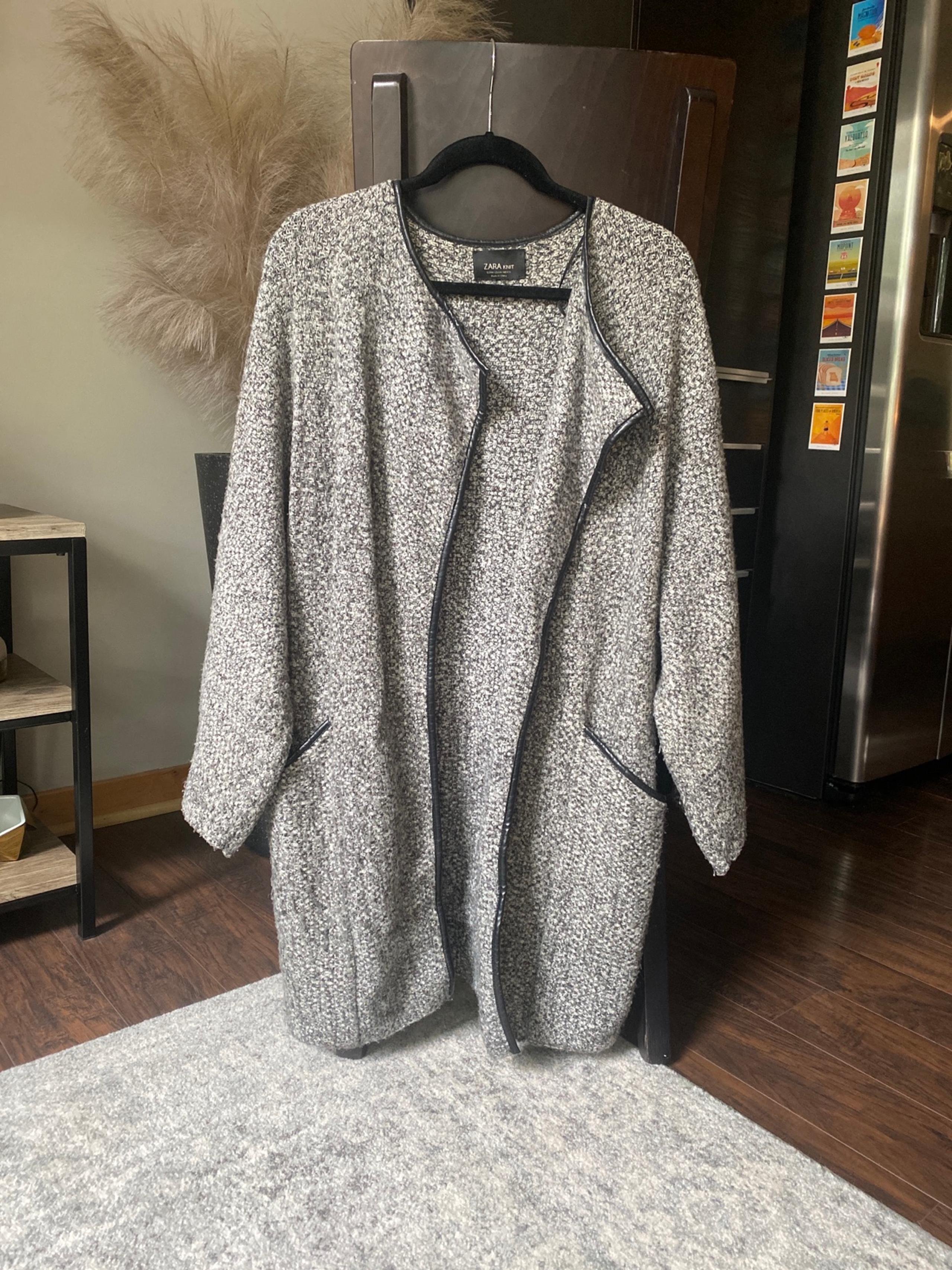 Zara Oversized Knit Coat/Sweater Sz M