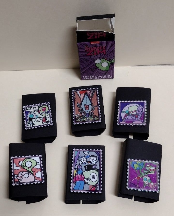 New Invader Zim Postage Blind Box Enamel Complete Pin Set