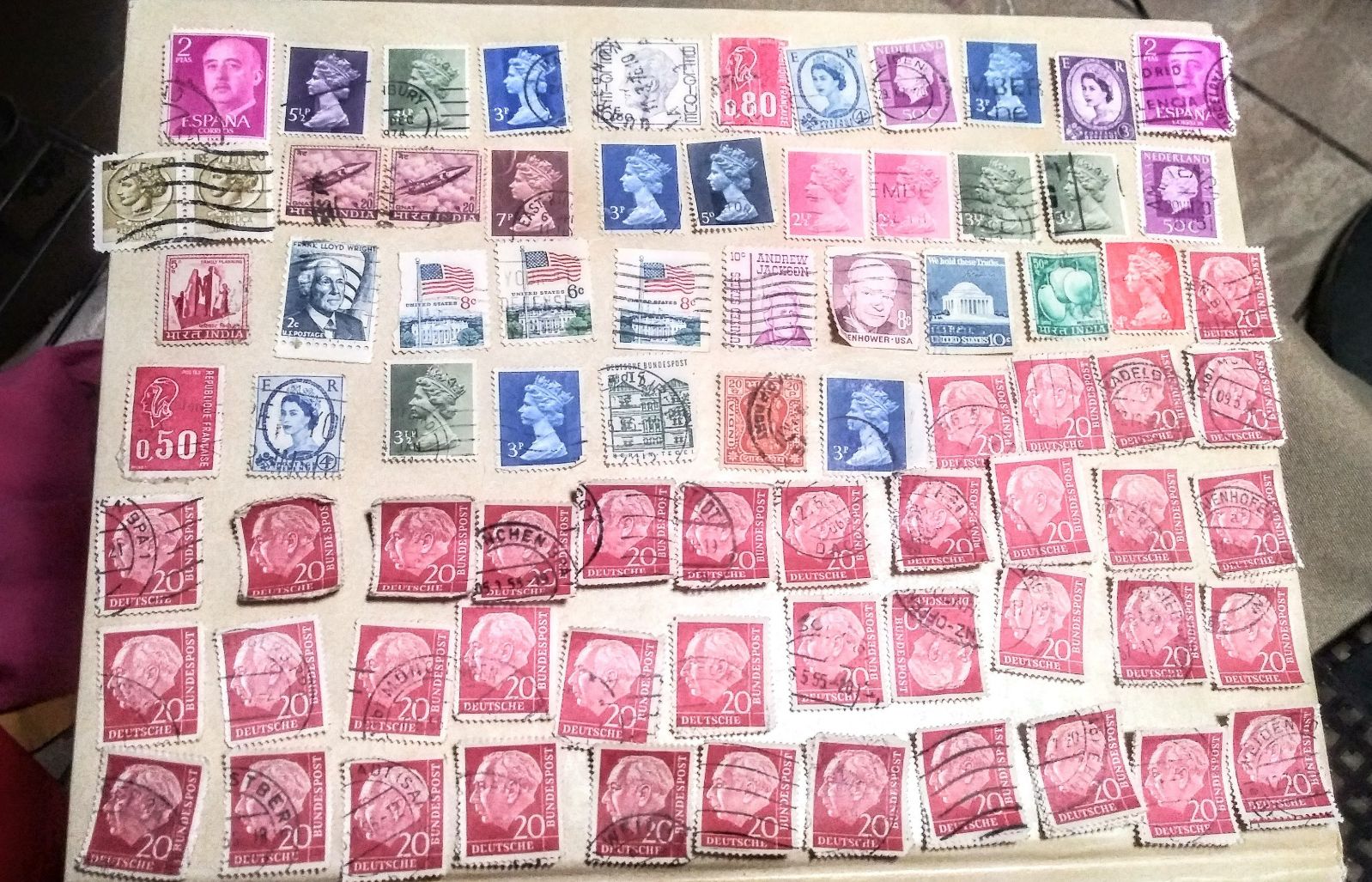 Large lot of world stamps new and used