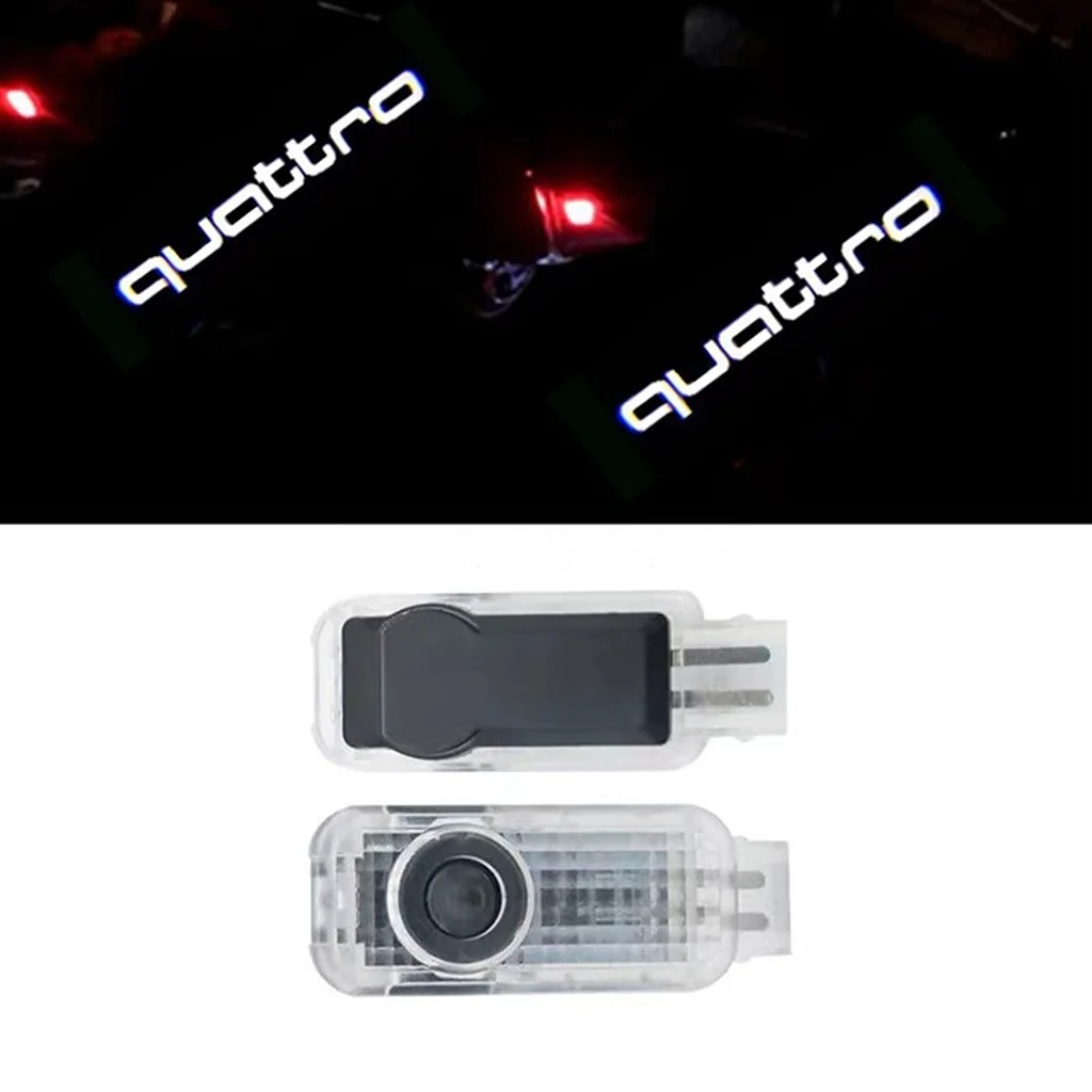 2Pcs 3D Audi HD QUATTRO GHOST LASER PROJECTOR DOOR UNDER PUDDLE LIGHTS FOR AUDI