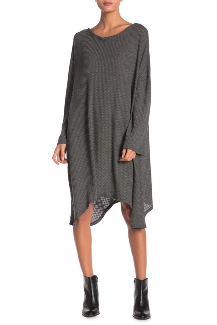 Go Couture Long Sleeve Dress Charcoal M