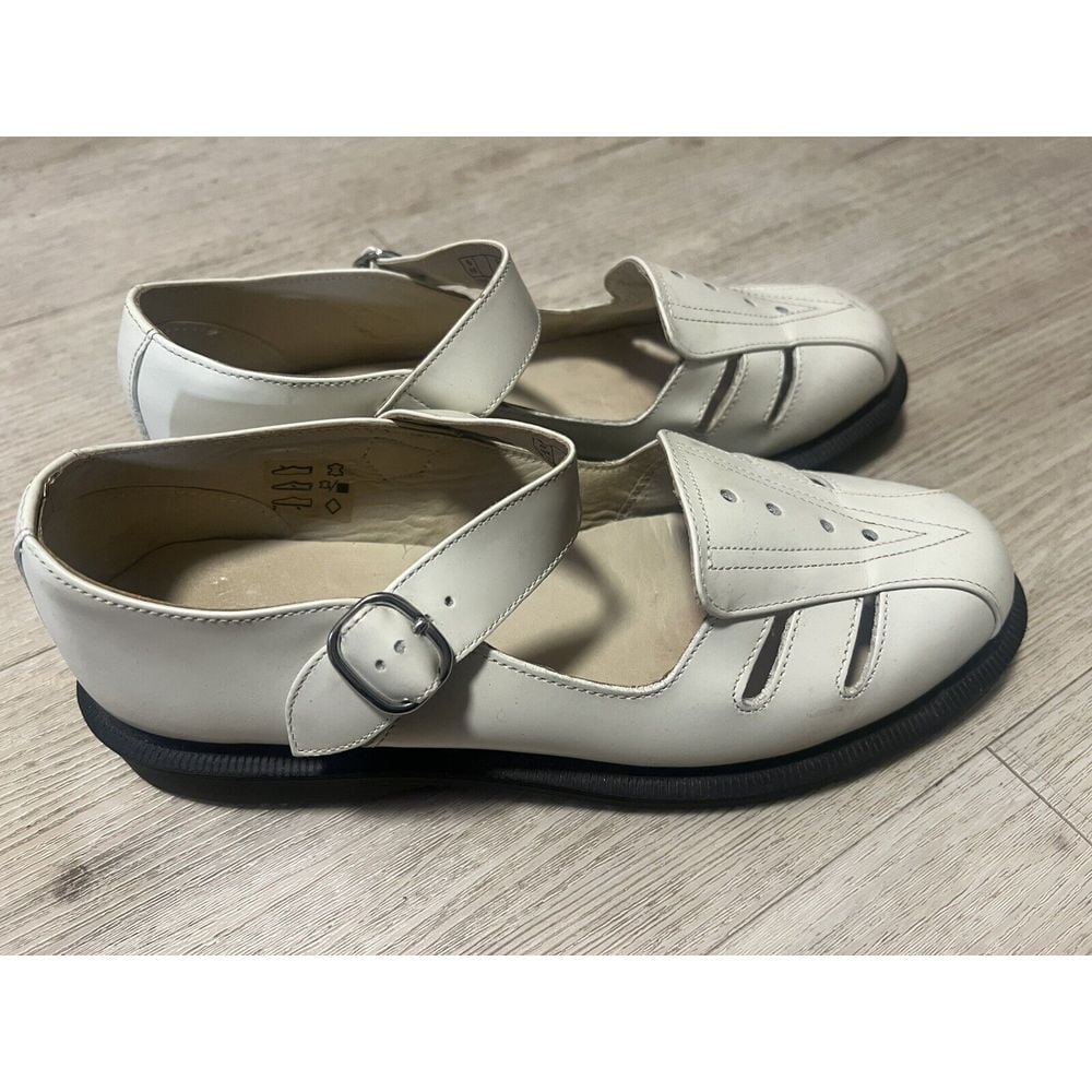 Dr Martens Deardra Mary Janes Shoes Size US 8 Women's White Leather