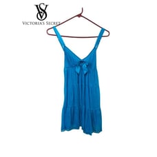 Victoria's Secret Lingerie Babydoll Slip Blue Size Large