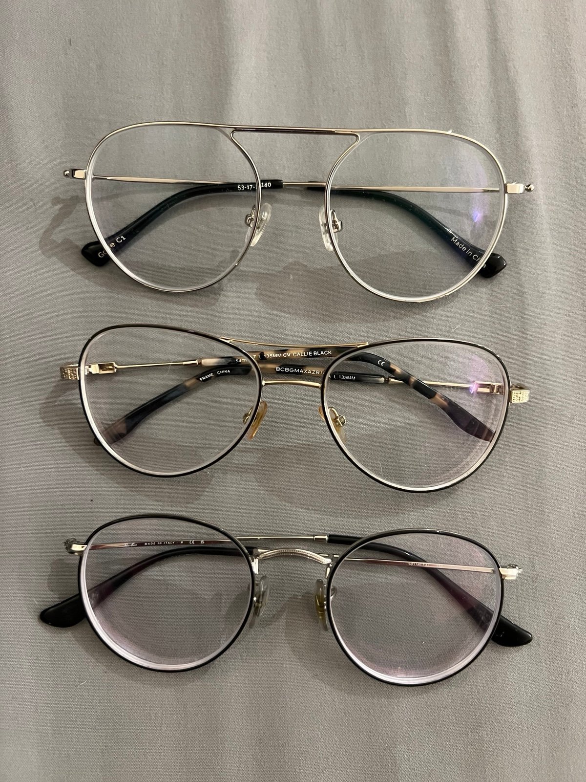 3-Pack Glasses Metal Frames with Prescription Lenses (400 Value) + 2 FREE Cases