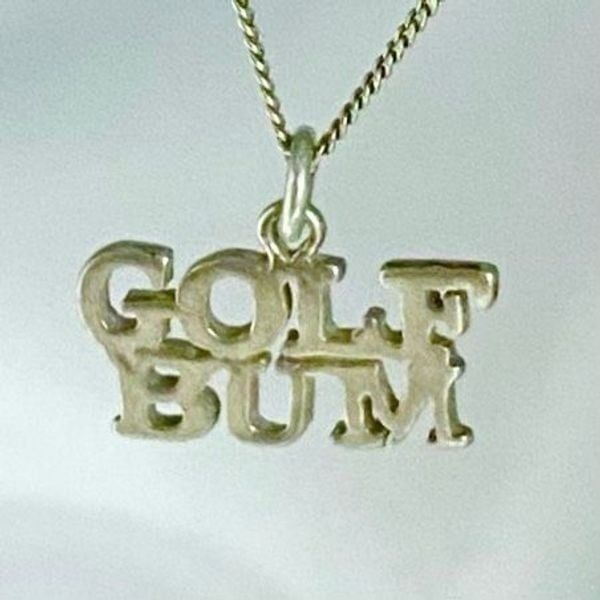 ALA Sterling 925,Silver Golf Bum” Pendant & 16” Sterling Chain