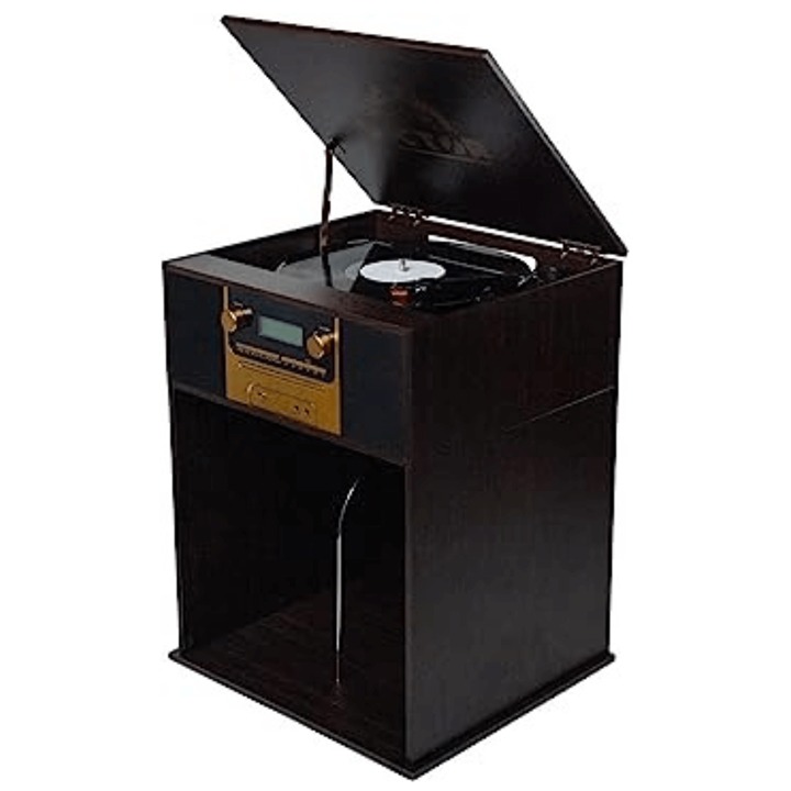 Victor Boyleston 7-in-1 3-Speed Turntable Music Center Espresso VWRP-4500