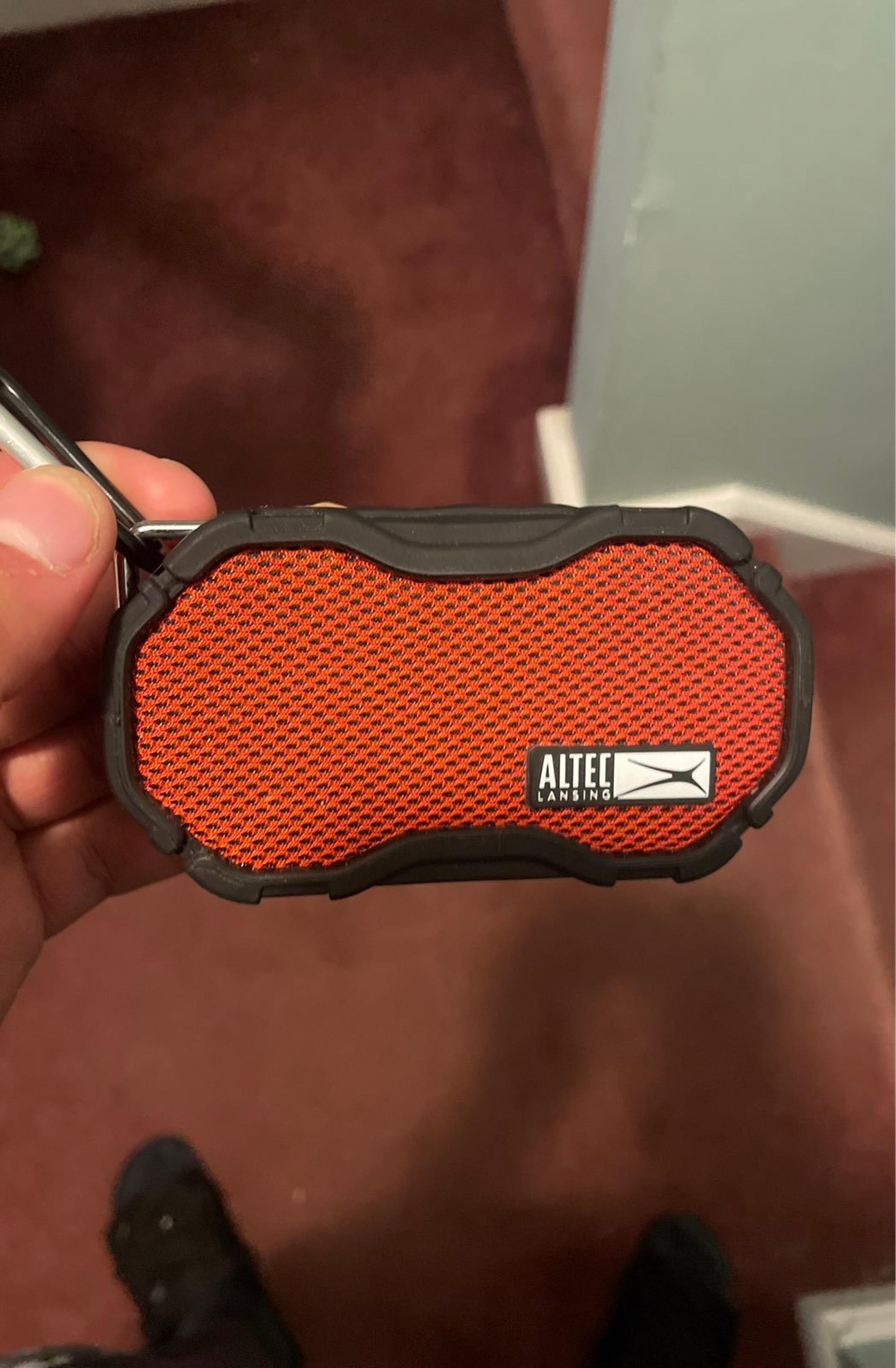 altec lansing red bluetooth speaker