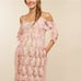 Motherhood Maternity Pink Lace Dress L