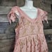 Motherhood Maternity Pink Lace Dress L