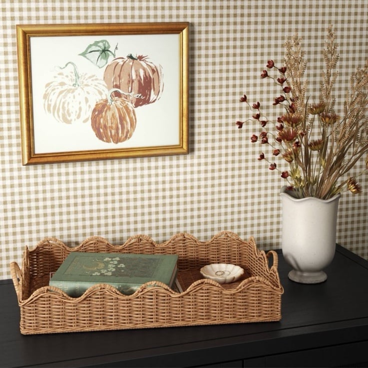 NWOT Scallop Wicker Tray - Threshold™