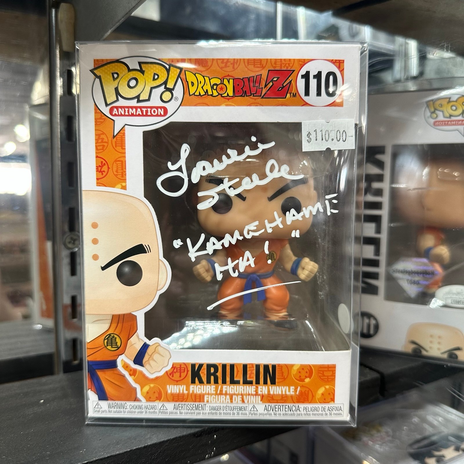 Krillin DragonballZ Signed Funko Pop
