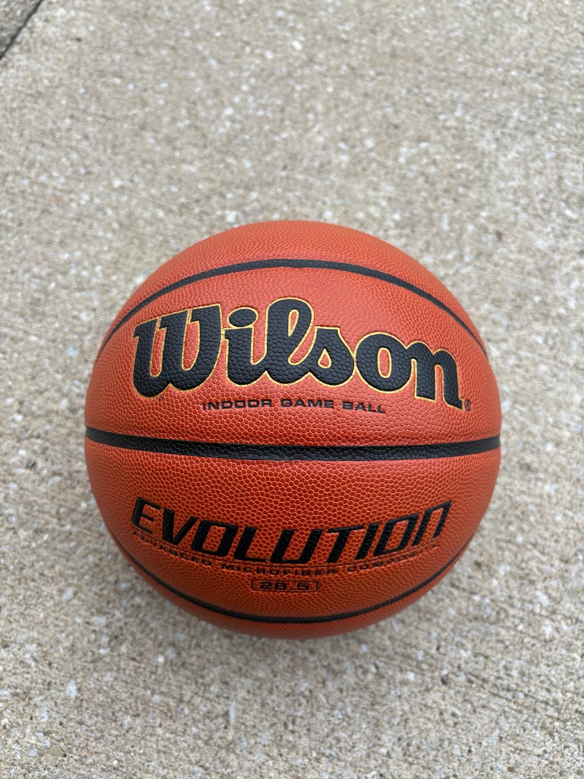 Wilson Evolution Advanced Microfiber Composite Orange Indoor Basketball 28.5