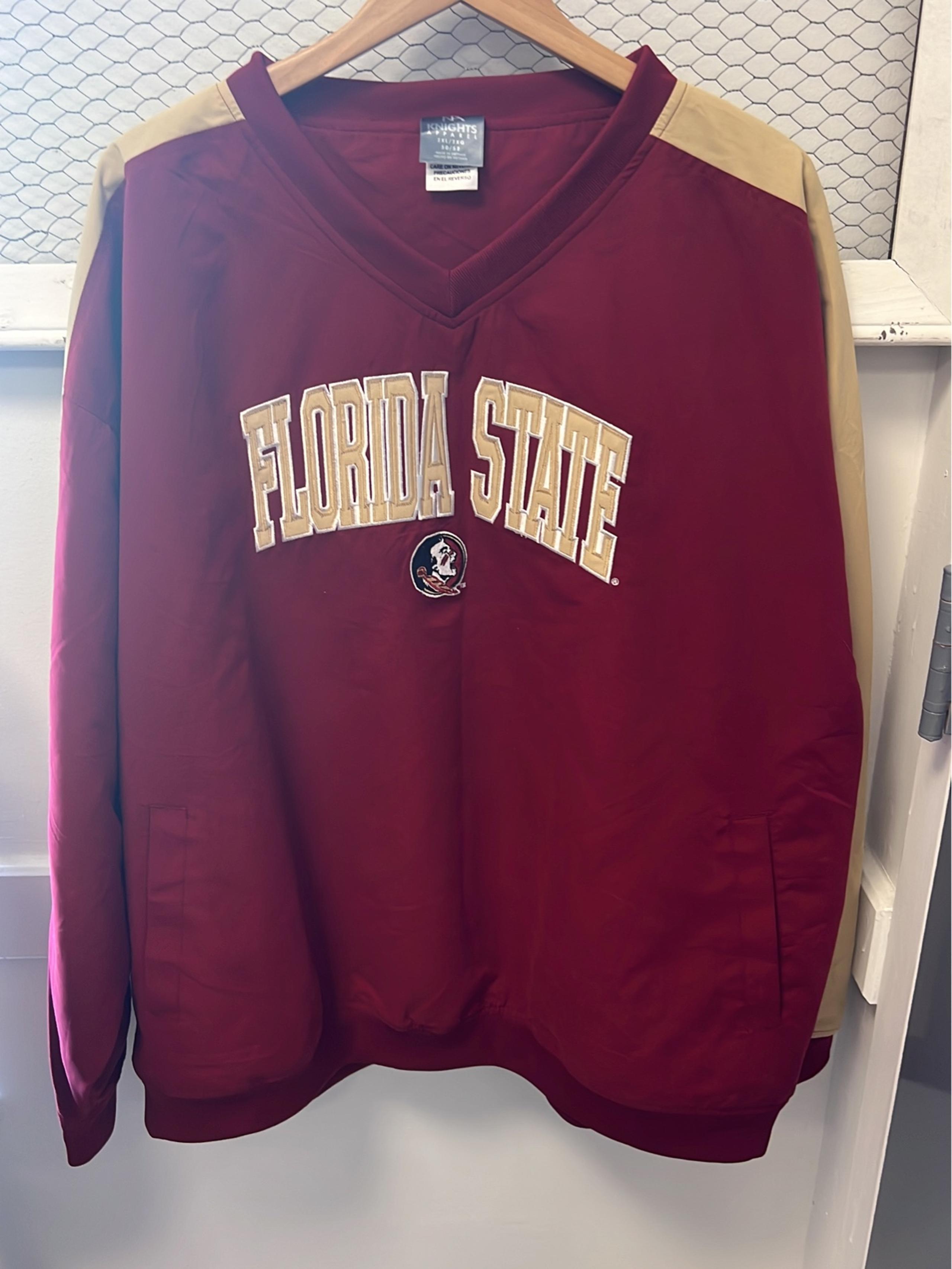 Knights Apparel Pullover Florida State Red Garnet & Gold Mens 2XL 50/52