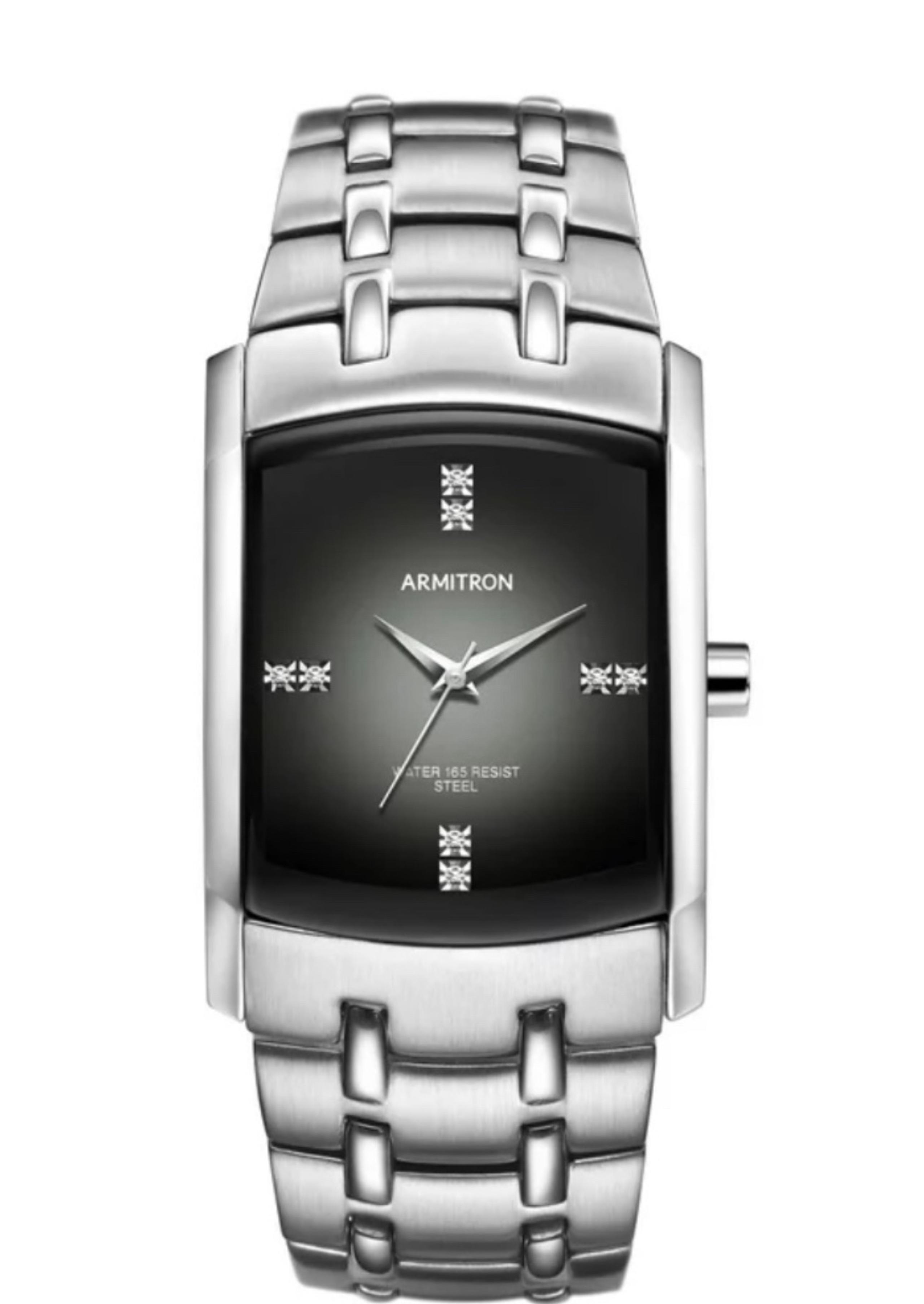 Men’s Armitron Genuine Crystal Accented Stainless Steel Dress Watch