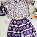 African print pajamas shorts set