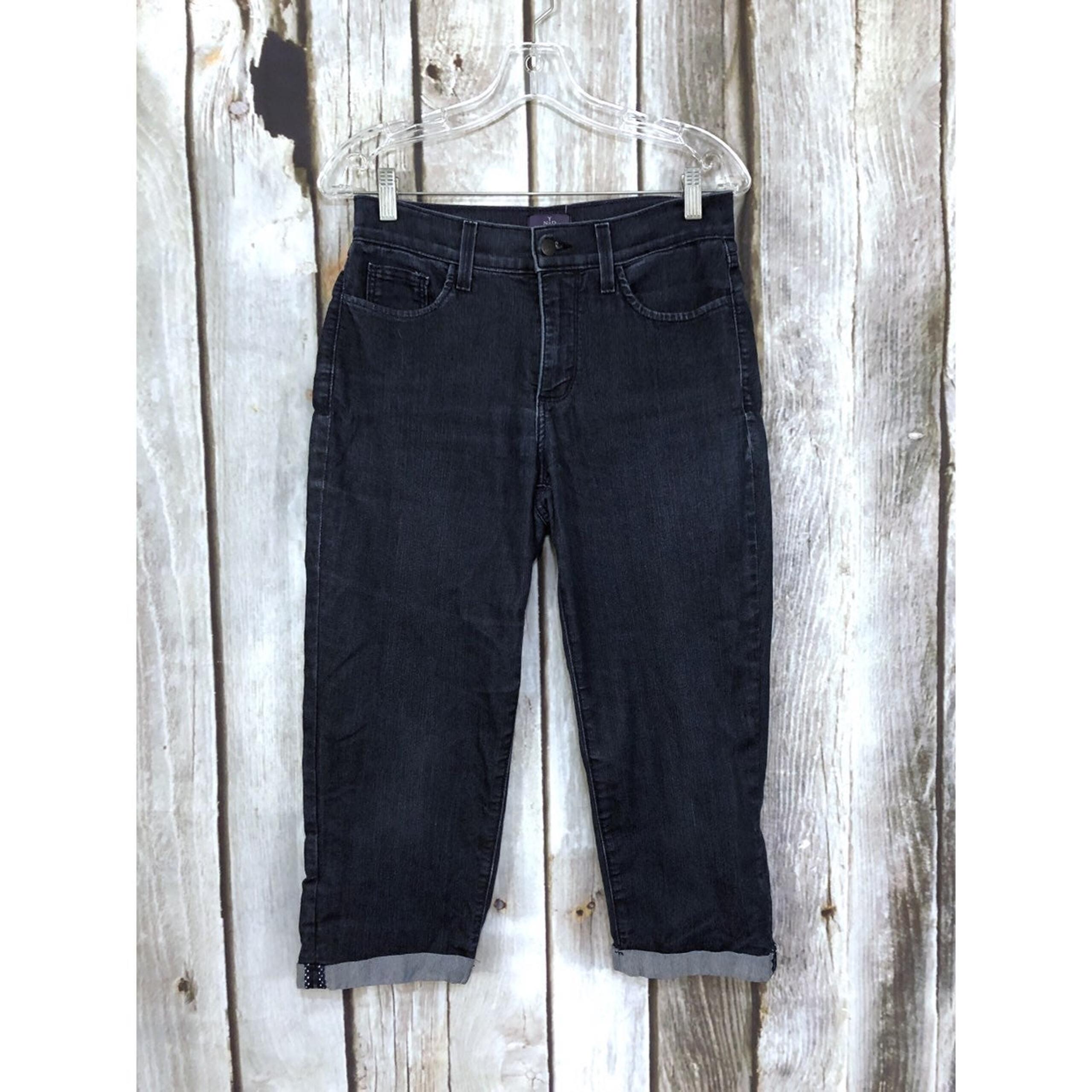 NYDJ Blue Denim Stretch Crop Capris