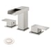 Brushed Nickel Waterfall Bathroom Faucet 8 2 Handle, 3-Hole, Metal Pop up drain