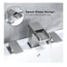 Brushed Nickel Waterfall Bathroom Faucet 8 2 Handle, 3-Hole, Metal Pop up drain