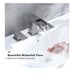Brushed Nickel Waterfall Bathroom Faucet 8 2 Handle, 3-Hole, Metal Pop up drain