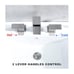 Brushed Nickel Waterfall Bathroom Faucet 8 2 Handle, 3-Hole, Metal Pop up drain