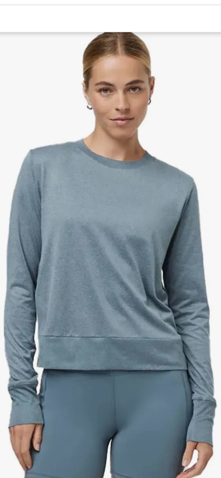 New with tags Vuori Daydream Crew Top Women’s L Smoke Blue Heather Large