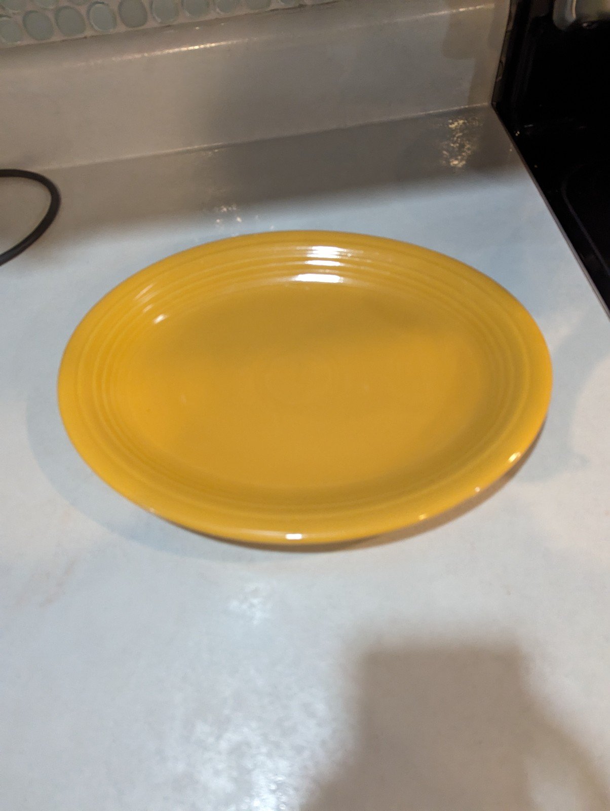Vintage yellow Fiestaware 12.5 inch oval platter