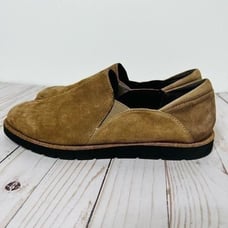 VANELi Taupe Brown Suede Leather Slip On Loafers WIDE