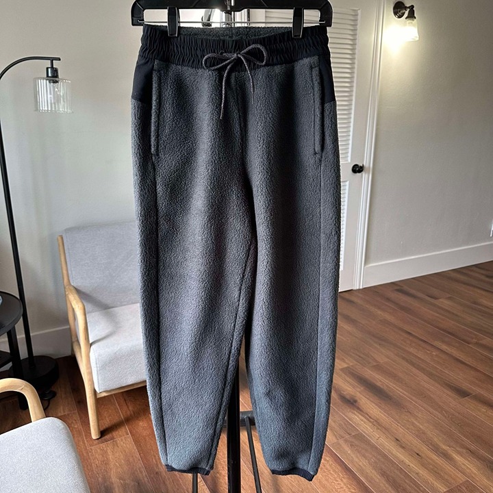 Mens Allbirds Fluff Fleece Pant Black & Grey Sweatpants Cozy Comfortable XS NWT