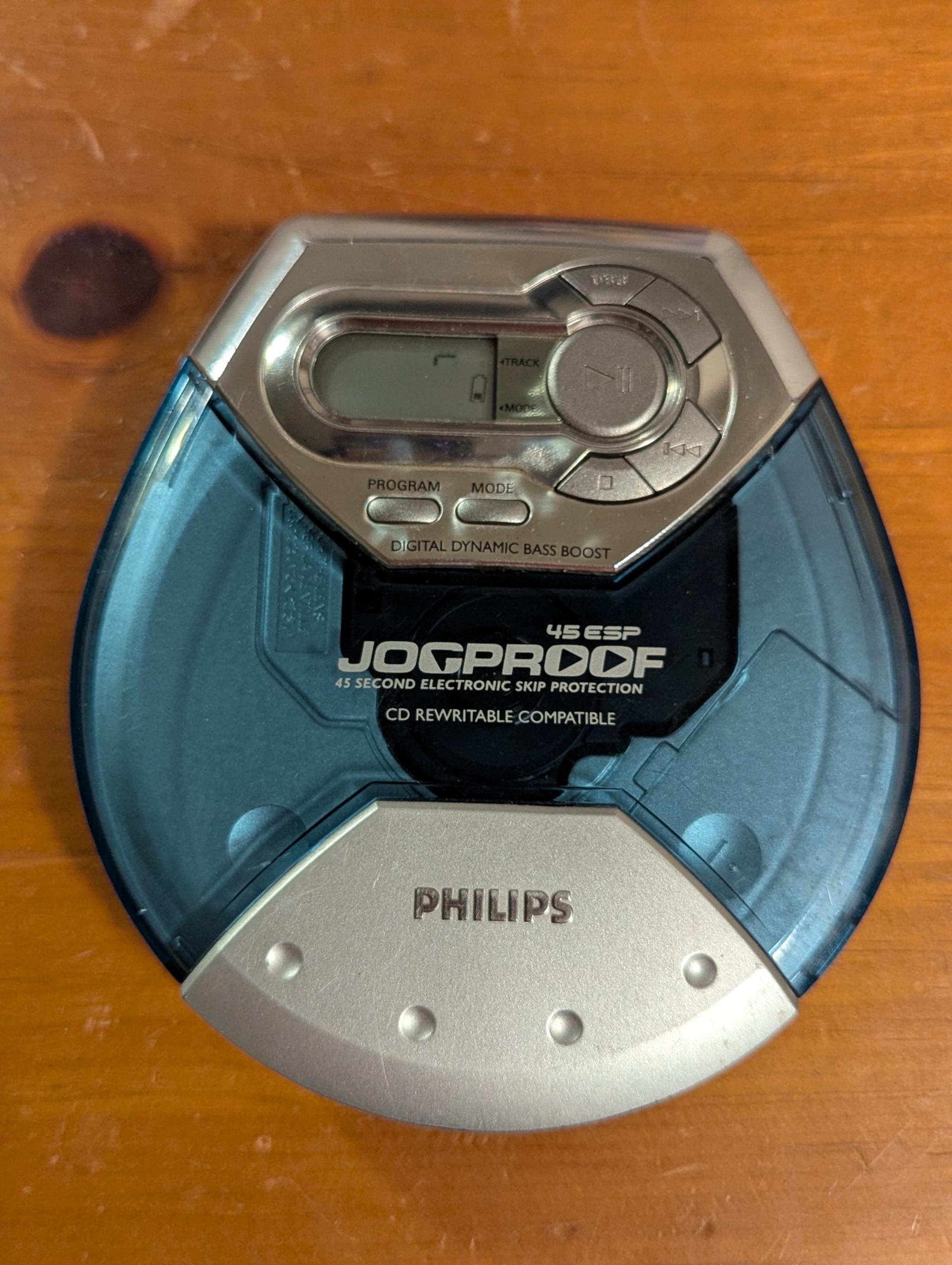 Philips Jogproof Portable CD Player 45 ESP Dynamic Bass Boost Vintage | WORKS