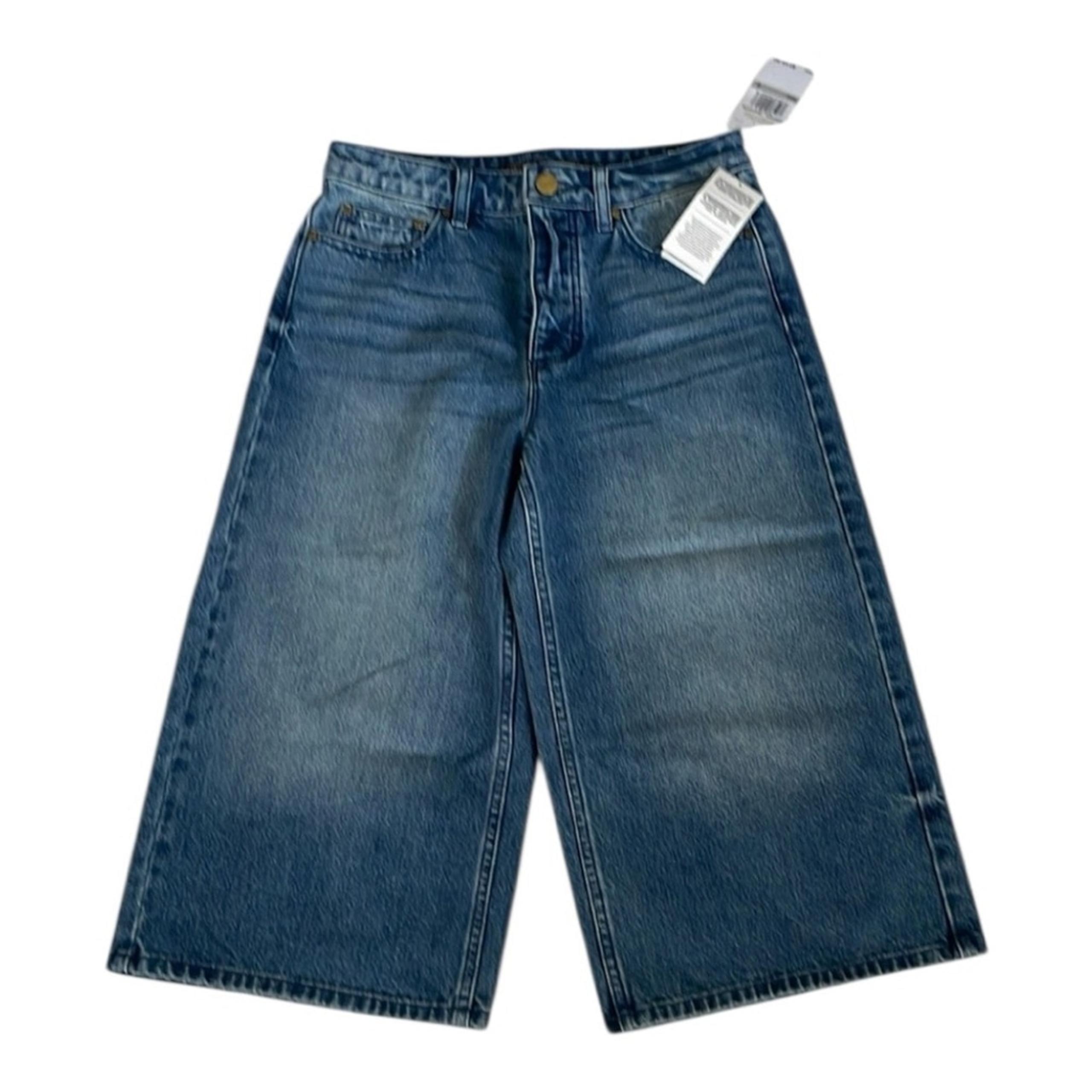 Michael Kors Blue Denim Jeans wide leg Capri. Size (0).