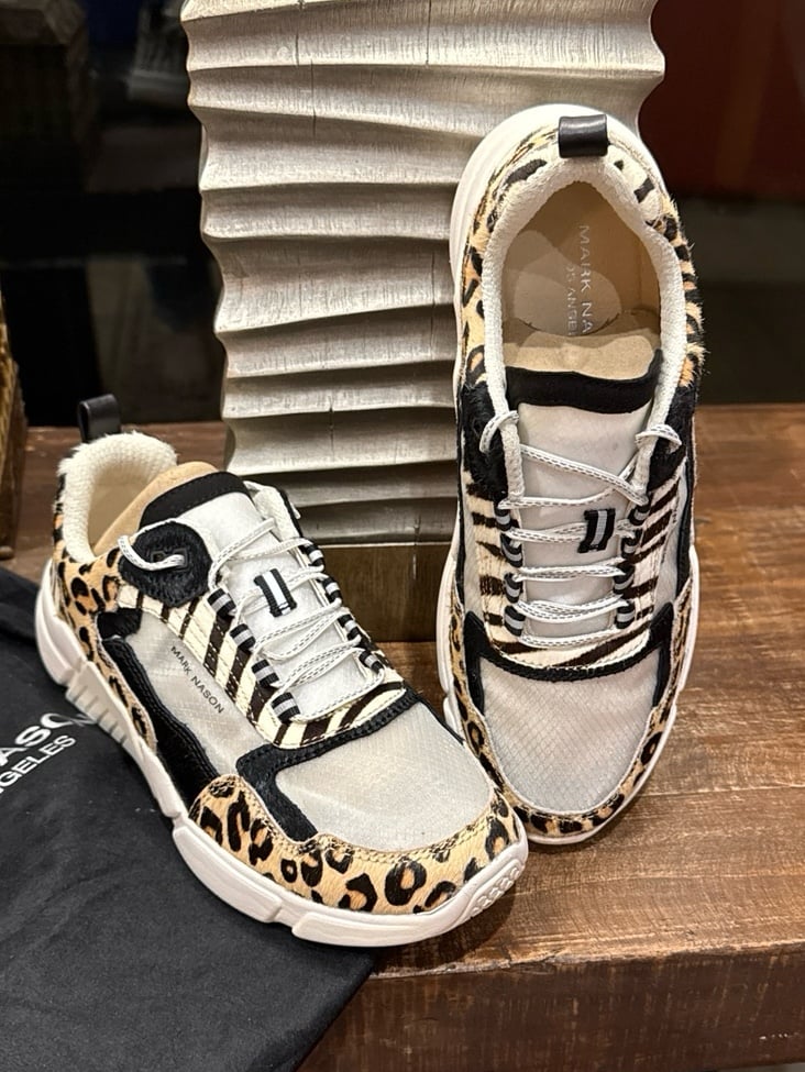Mark Nason Animal Print Sneakers