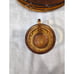 Indiana Glass Kings Crown Thumbprint Amber Yellow Coffee & Snack Plate, Set Of 4