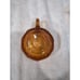 Indiana Glass Kings Crown Thumbprint Amber Yellow Coffee & Snack Plate, Set Of 4