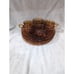 Indiana Glass Kings Crown Thumbprint Amber Yellow Coffee & Snack Plate, Set Of 4