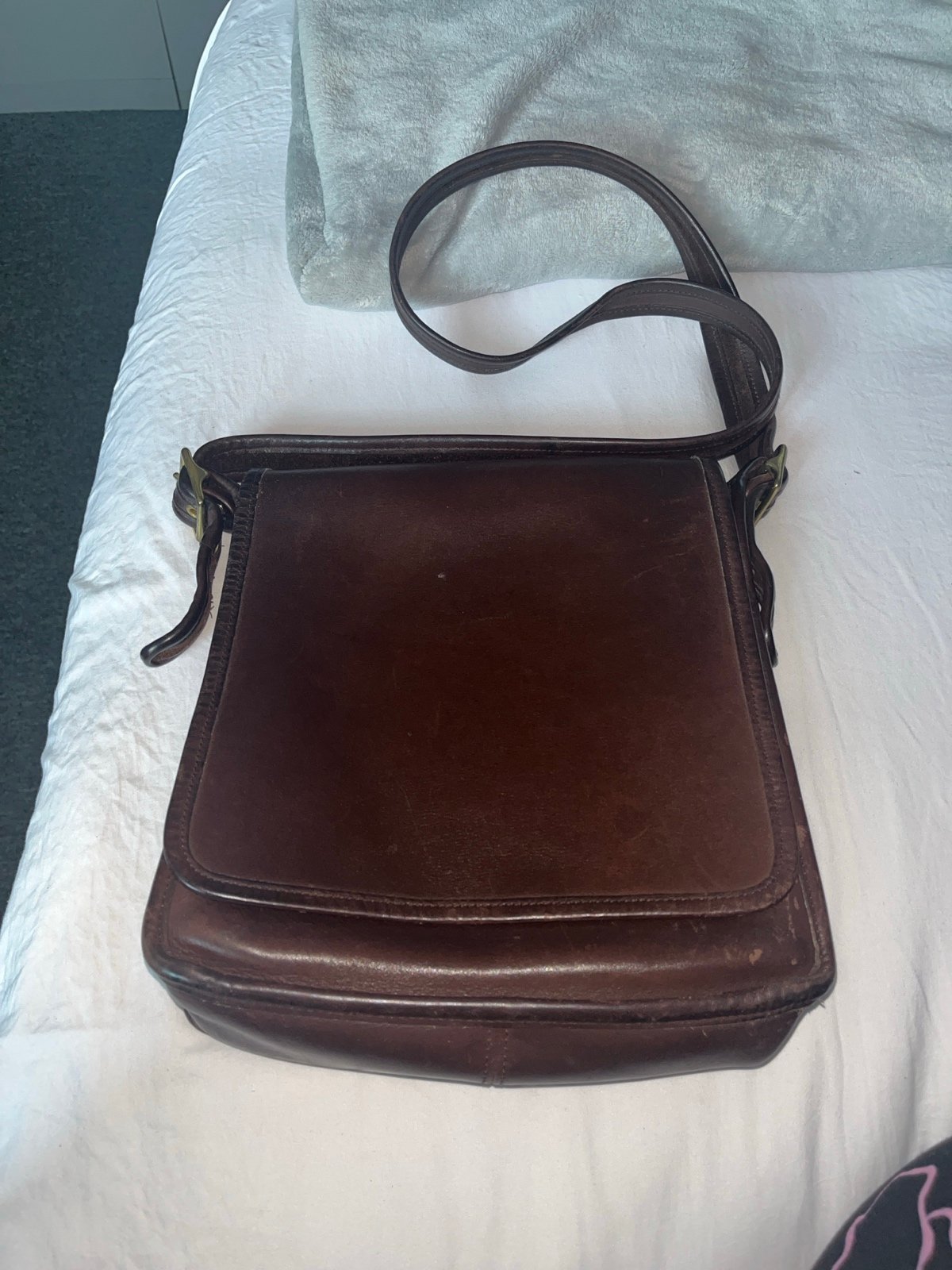 Vintage Coach Brown Studio Flap