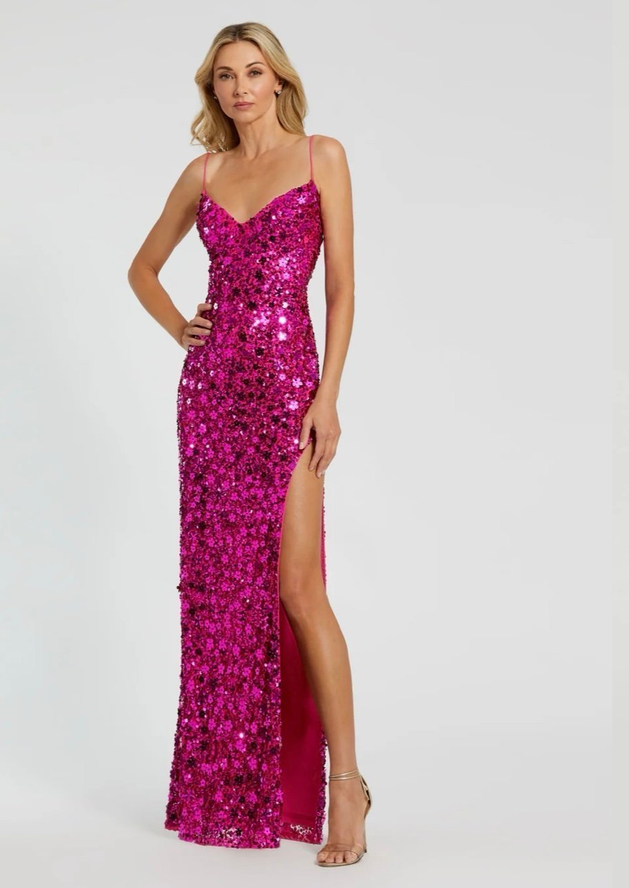 Mac Dugall hot pink gown size L