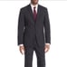 JB Britches Mens Logan Plaid Two Button Wool Blend 42R Charcoal Grey NWT