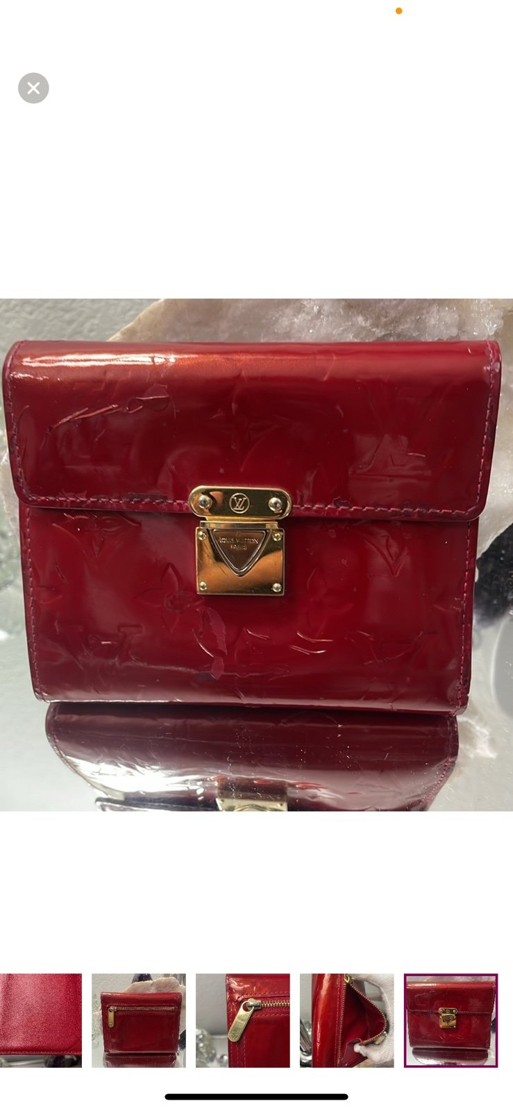 Louis Vuitton Red Verni Wallet
