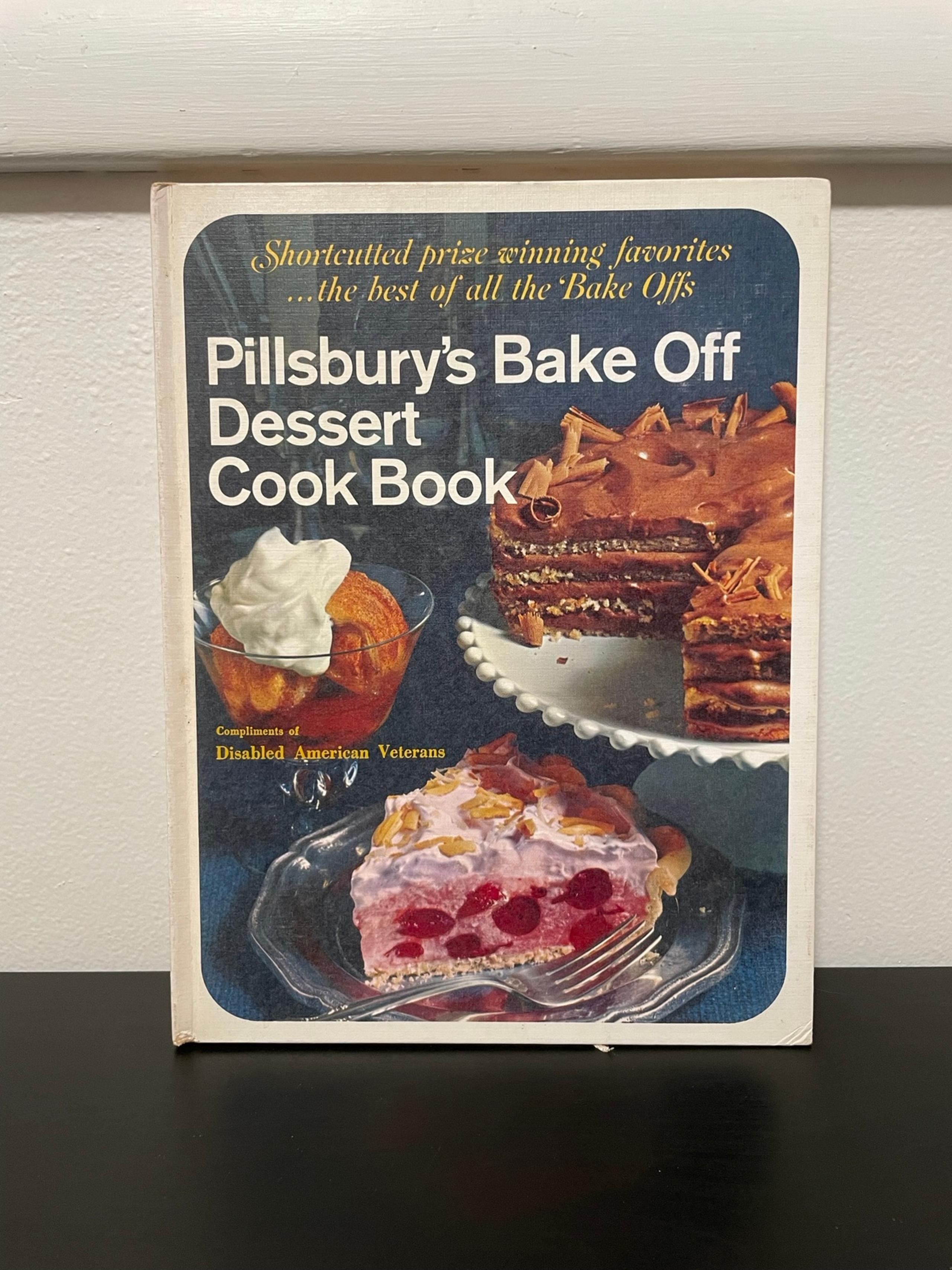 Pillsbury's Bake Off Dessert 1968 Cook Book Cookbook Vintage Hardcover Recipes