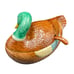 Vintage 1989 Handmade Ceramic Large Mallard Duck Soup Tureen with Ladle