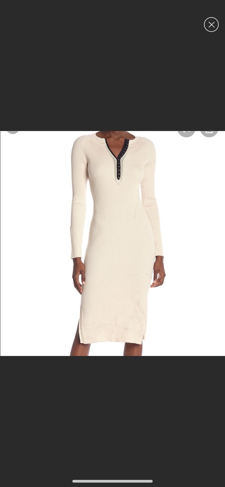 Rag and bone ribbed midi dress